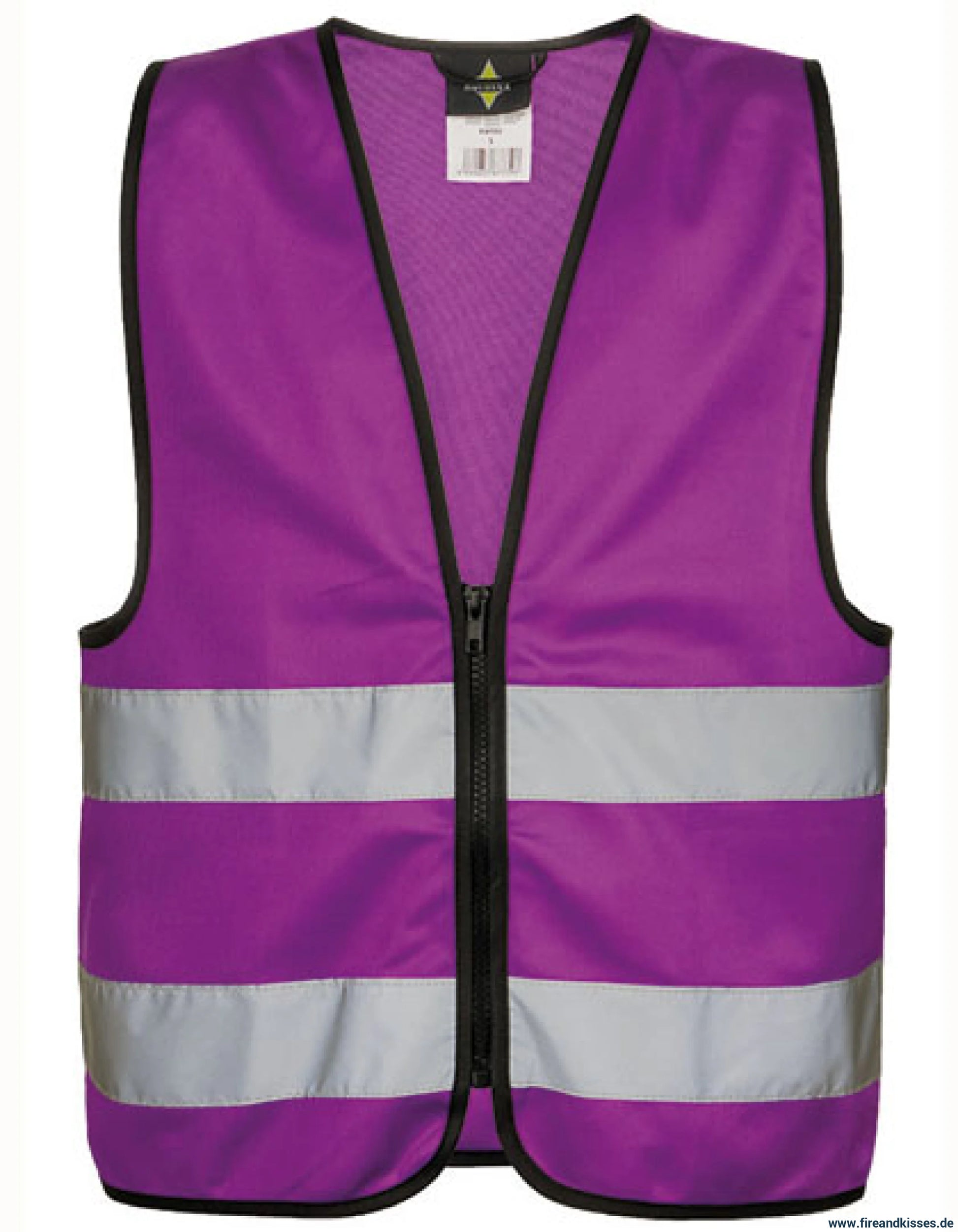 Personalisierte warnweste für kinderfeuerwehr – viele farben verfügbar mit reißverschluss - xxs (3-4 jahre)