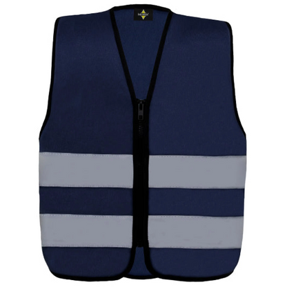 Personalisierte warnweste für kinderfeuerwehr – viele farben verfügbar mit reißverschluss - xxs (3-4 jahre)