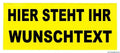 Reflexschild rückenschild wunschtext gelb matt 38 x 16 cm - rückenschild wunschtext
