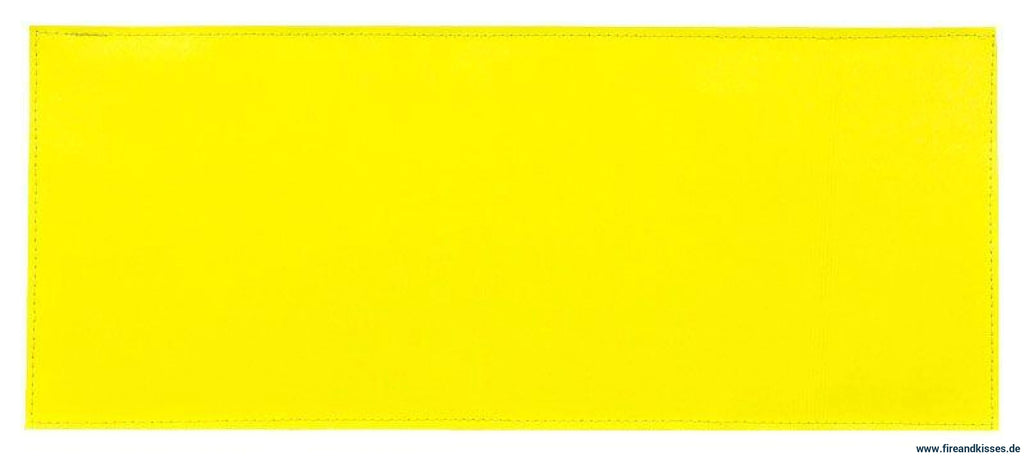 Reflexschild rückenschild wunschtext gelb matt 38 x 16 cm - rückenschild wunschtext