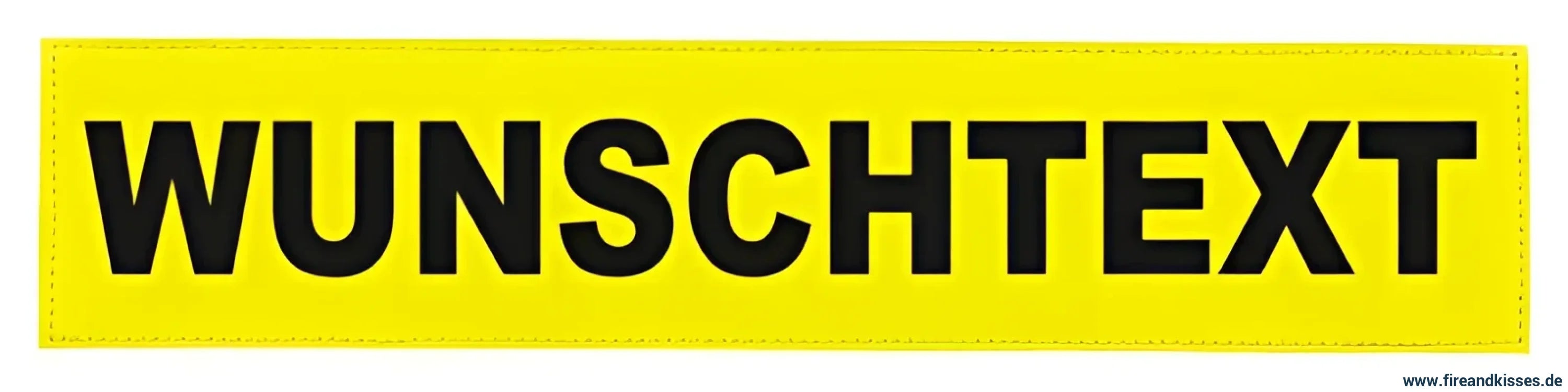Reflexschild rückenschild wunschtext gelb matt 38 x 8 cm - rückenschild wunschtext