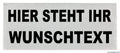 Reflexschild rückenschild wunschtext silber matt 38 x 16 cm - rückenschild wunschtext silber