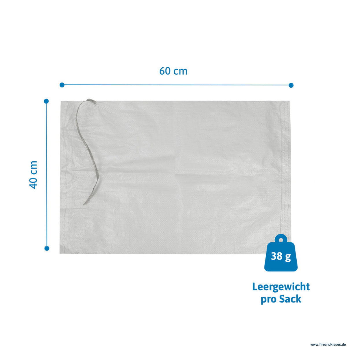 Sandsack Hochwasser Dönges 40x60cm mit Band Sofort lieferbar aus großem Lagerbestand