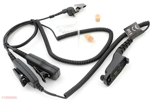 Schallschlauch-Headset 2 Kabel-Lösung für Motorola MTP850FuG / DP4400 u. Moto TRB - Fireandkisses