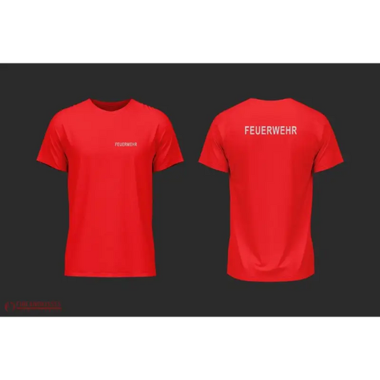 T-Shirt Feuerwehr Rot - unser günstiger Klassiker - XS / Reflex - T-Shirt