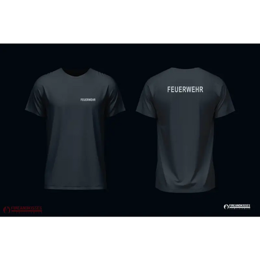 T-Shirt Feuerwehr Schwarz - unser günstiger Klassiker - XS / Reflex - T-Shirt