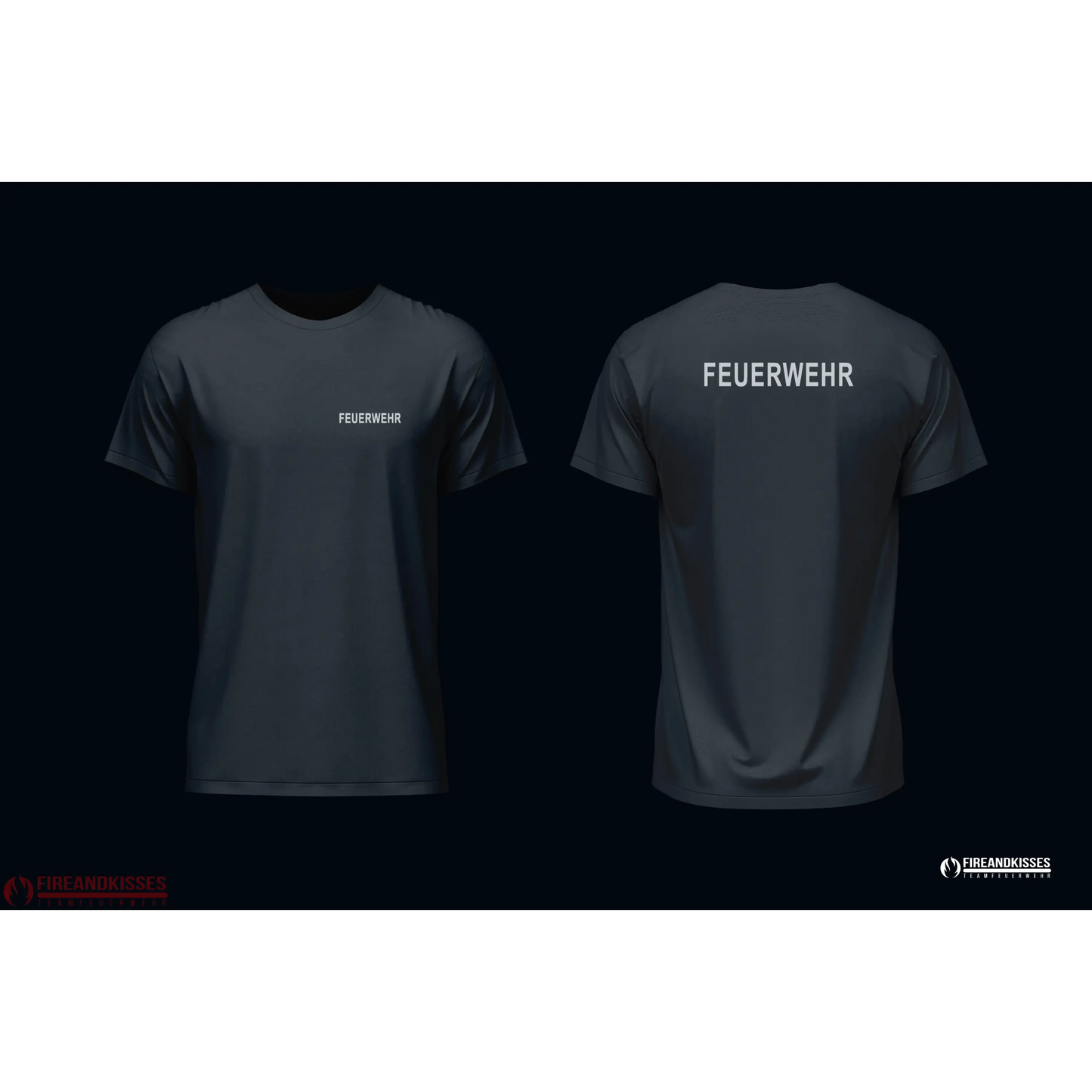 T-Shirt Feuerwehr Schwarz - unser günstiger Klassiker - XS / Reflex - T-Shirt