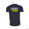 T-shirt navy modell deusdorf individuell bedruckt mit deiner feuerwehr - t-shirt navy modell deusdorf