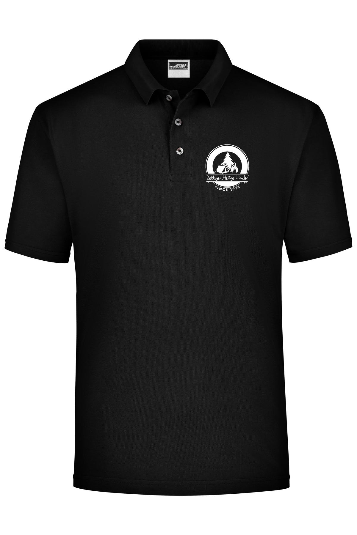 Zeltlager „Heilige Länder“ | Kinder Polo-Shirt Schwarz