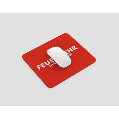 Textil-mousepad 230×190 mm (3 mm) – mit deinem feuerwehr-ortsnamen - mousepad feuerwehr ortsnamen ab 1 stück