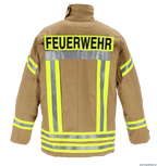 THL Einsatzjacke Baumwolle FR Proban - Technische Hilfeleistung Feuerwehrjacke EN 16689 Gold Normale Größen