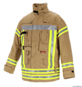 THL Einsatzjacke Baumwolle FR Proban - Technische Hilfeleistung Feuerwehrjacke EN 16689 Gold Normale Größen