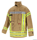 THL Einsatzjacke Baumwolle FR Proban - Technische Hilfeleistung Feuerwehrjacke EN 16689 Gold Normale Größen