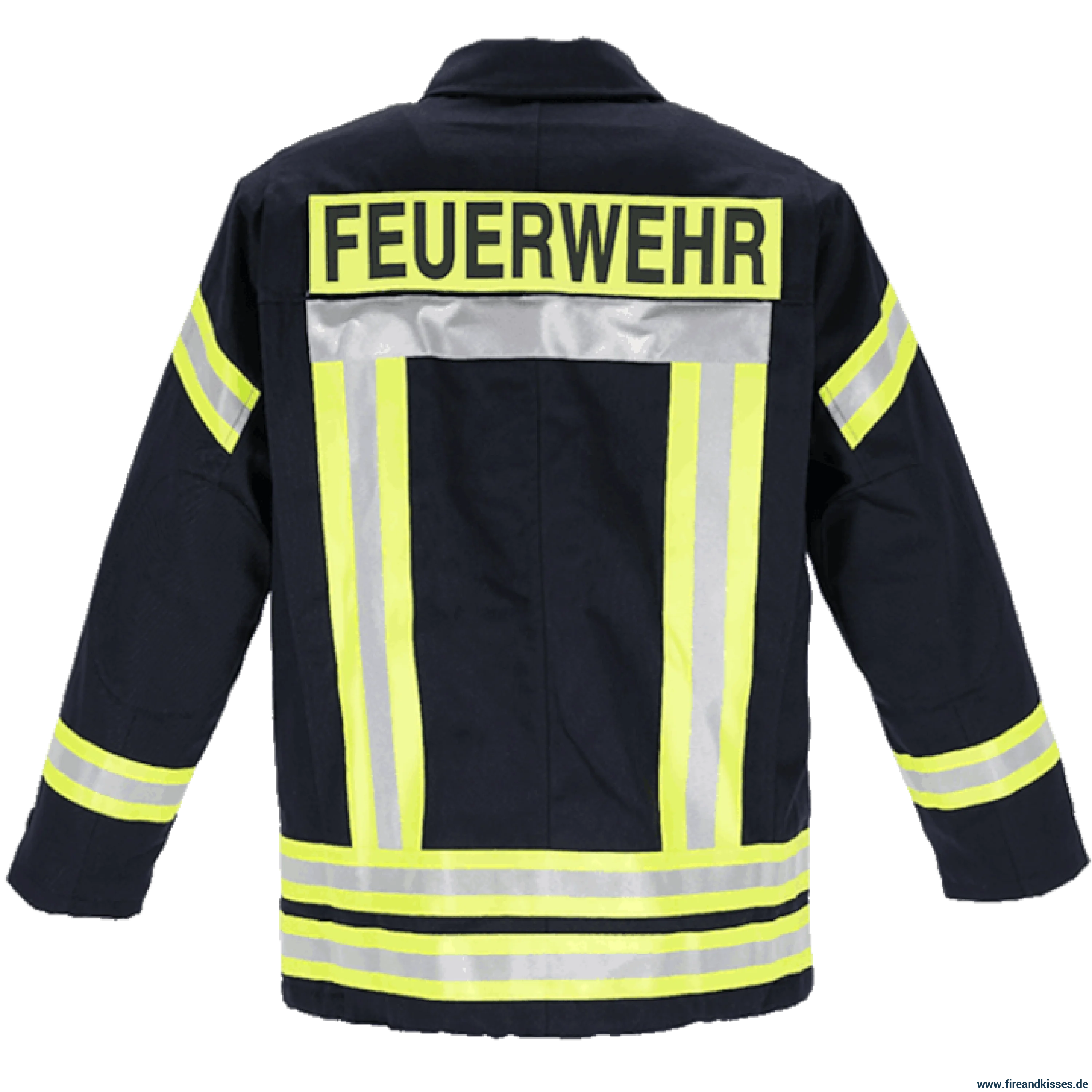 THL Einsatzjacke Baumwolle FR Proban - Technische Hilfeleistung Feuerwehrjacke EN 16689 Schwarzblau Normale Größen