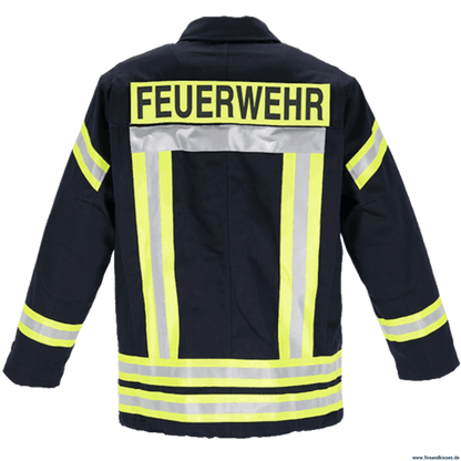 THL Einsatzjacke Baumwolle FR Proban - Technische Hilfeleistung Feuerwehrjacke EN 16689  Schwarzblau Normale Größen