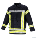 THL Einsatzjacke Baumwolle FR Proban - Technische Hilfeleistung Feuerwehrjacke EN 16689 Schwarzblau Kurz Größen