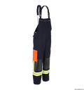 THL Latzhose Kermel/Viskose/Elasthan - Technische Hilfeleistung Feuerwehrhose EN 16689 Schwarzblau/Leuchtorange Normale Größen