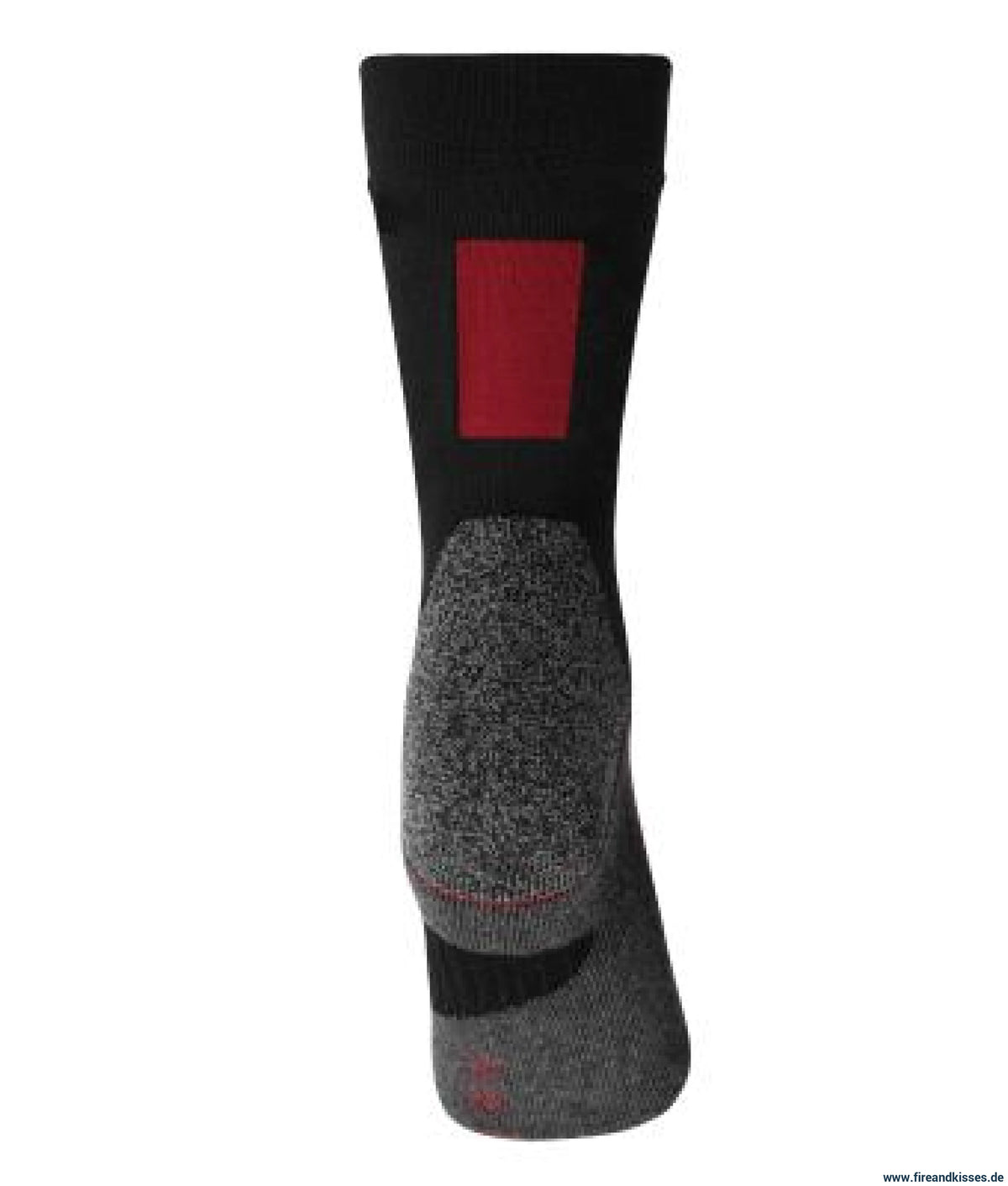 Worker socks warm (black/red) – wärmende feuerwehr-einsatzsocke für stiefel und kalte dienste