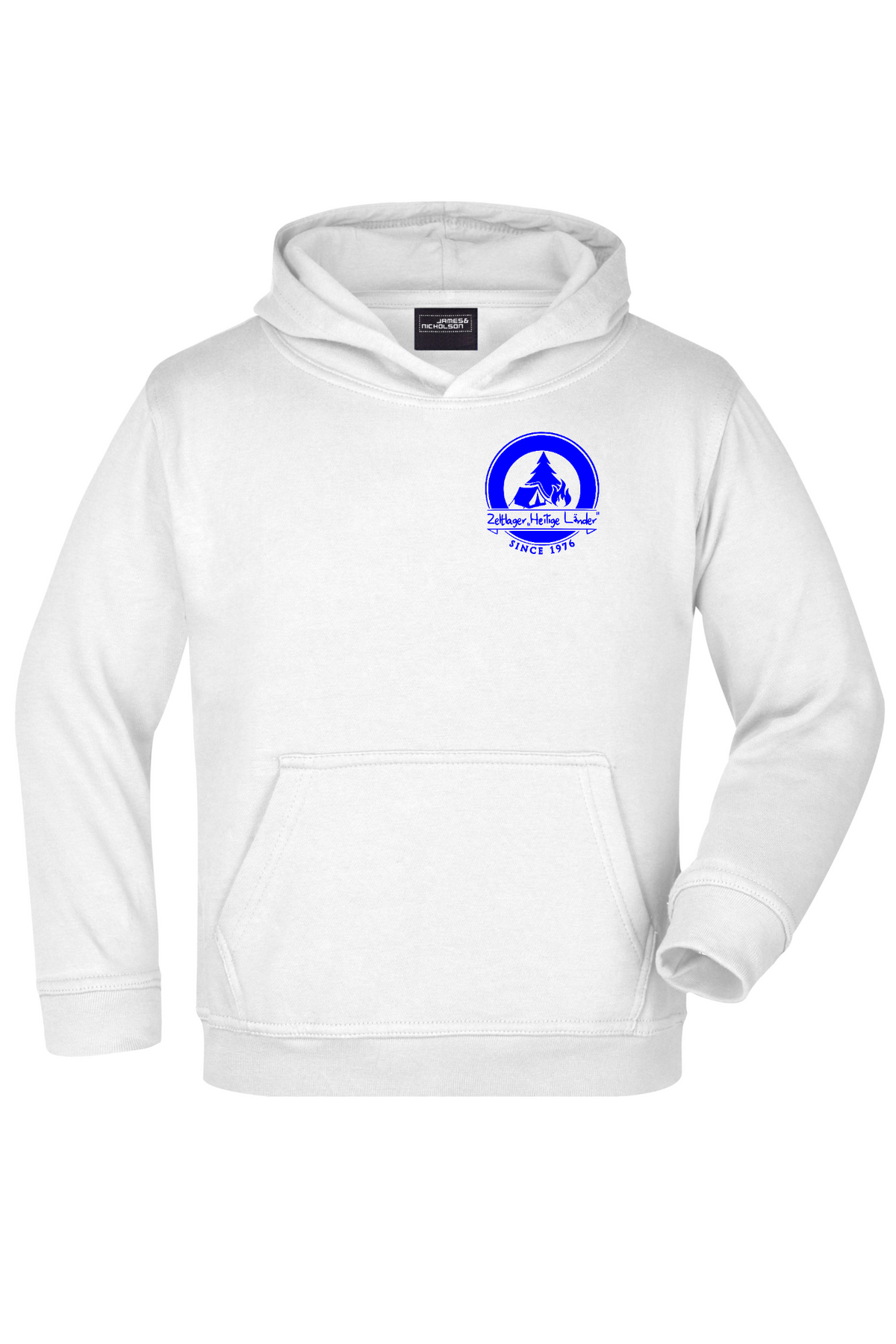 Zeltlager Heilige Länder Kinder Hoodie weiß Vorderseite
