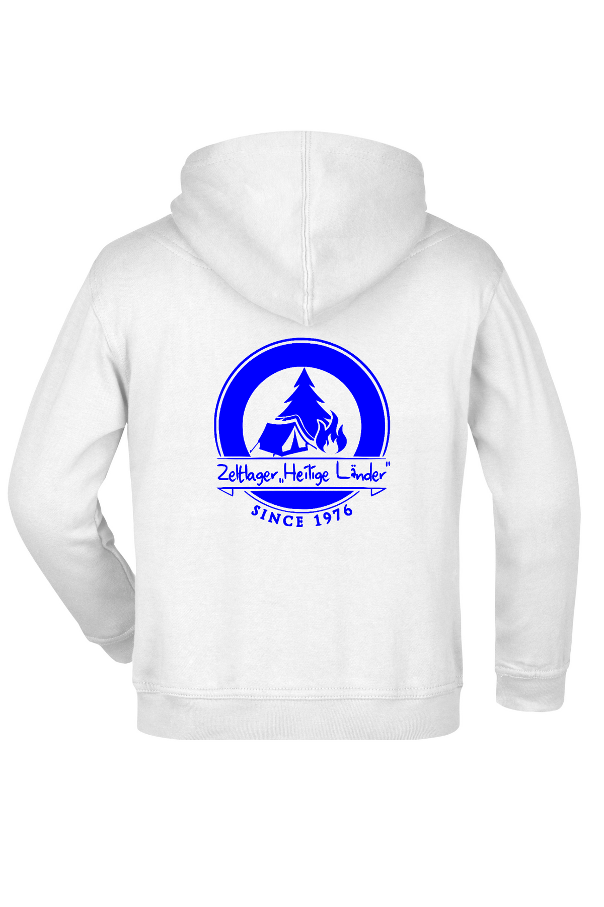 Zeltlager Heilige Länder Kinder Hoodie weiß Rückseite