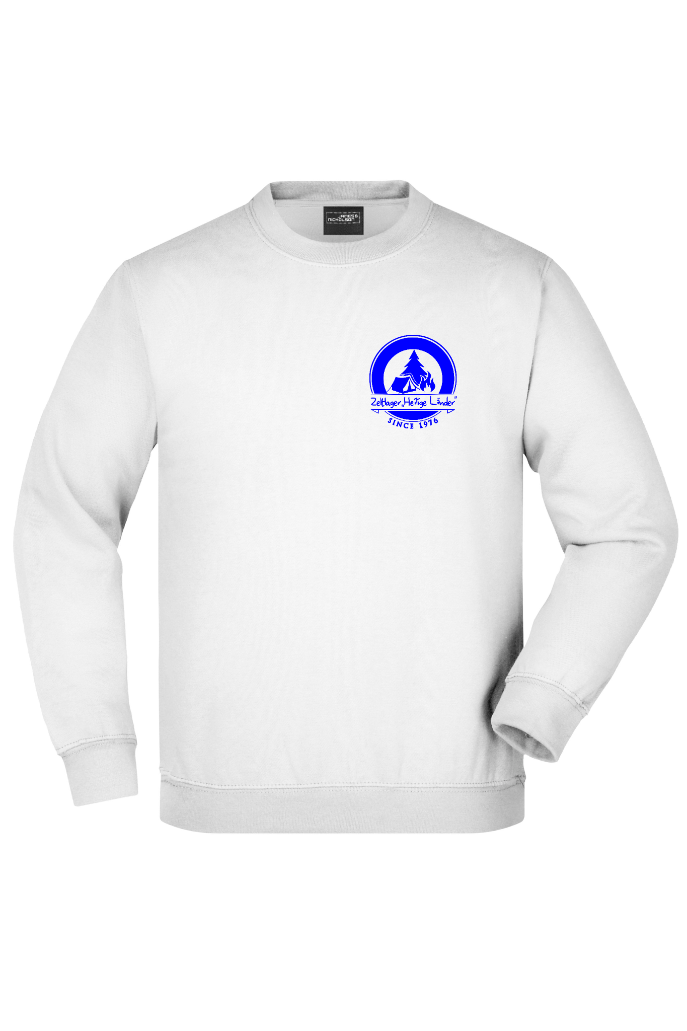 Zeltlager Heilige Länder Kinder Sweatshirt weiß Vorderseite