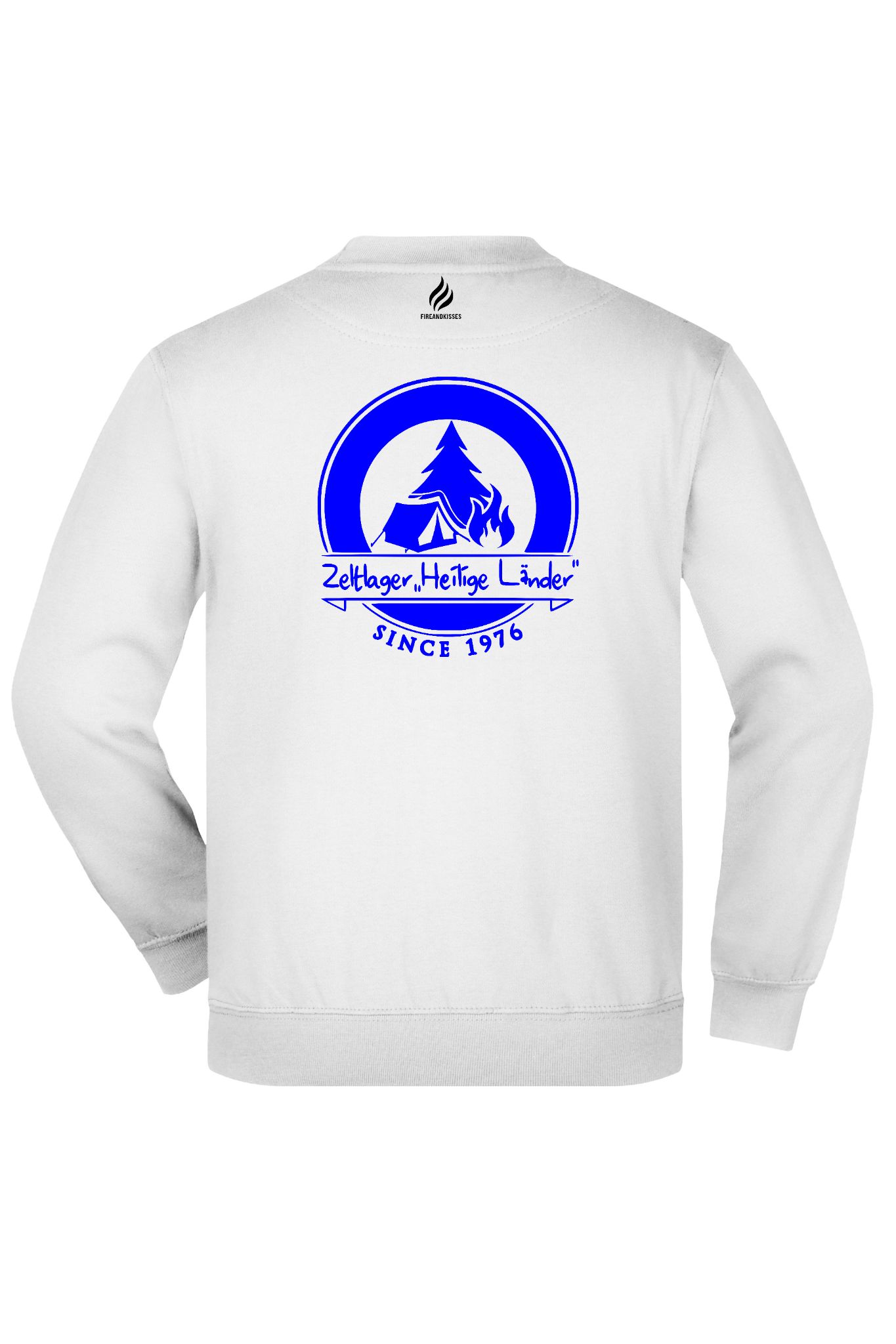 Zeltlager Heilige Länder Kinder Sweatshirt weiß Rückseite